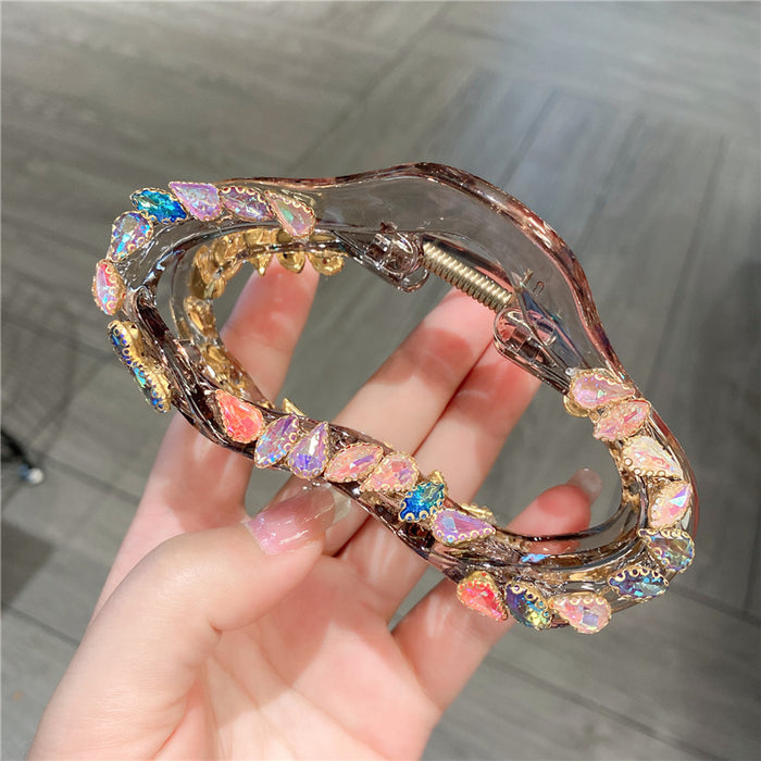 Wholesale Colorful Crystal Love Hair Clip JDC-HC-HonW002
