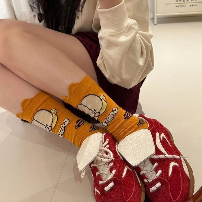 Wholesale Cute Socks for Children, Girls, Middle Socks, Autumn/Winter Long Socks, Stacked Socks, Creative and Bizarre Design