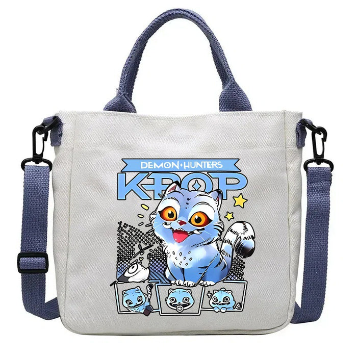Wholesale KPOP Cartoon Print Canvas Crossbody Shoulder Bags