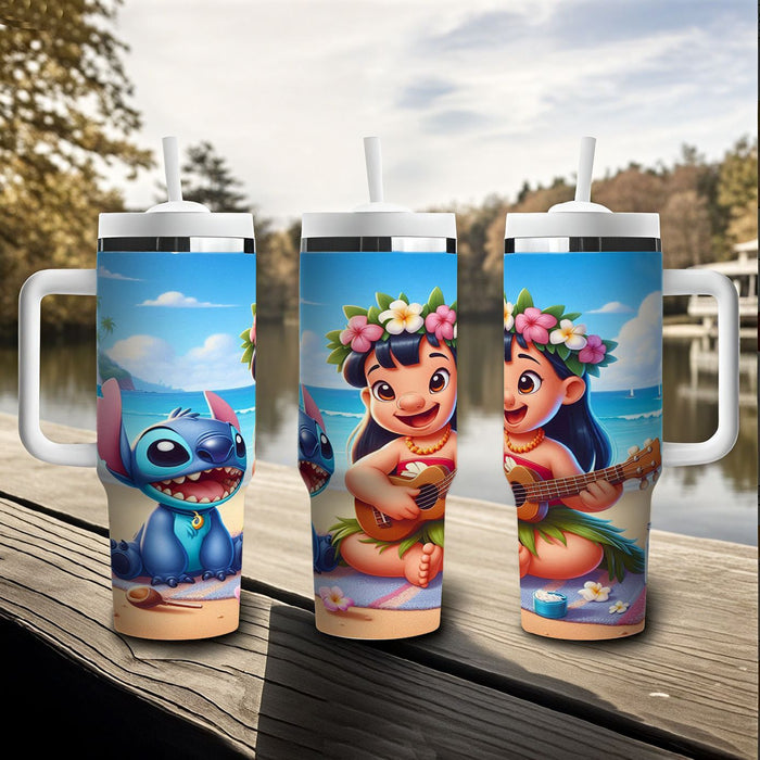 Wholesale Tumbler Cute Cartoon Pattern 40OZ Stainless Steel Car Ice Bullies Cup