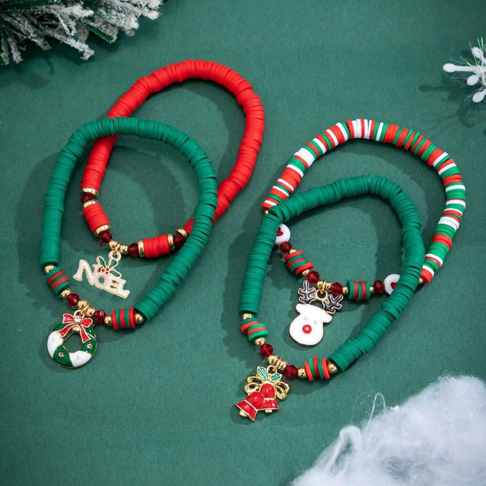 Wholesale Christmas ornaments colorful polymer clay bead set