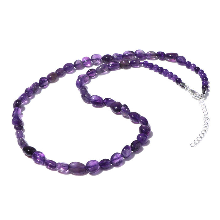 Wholesale Stone necklace irregular natural stone handmade jewelry sweater chain