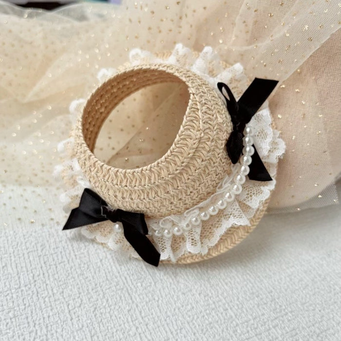 Wholesale Straw Hat Fairy Fluttering Ears Doll Hat Empty Top Hat