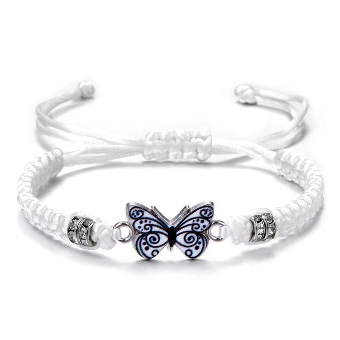 Wholesale hand-woven couple butterfly bracelet bracelet men and women girlfriends birthday bracelet