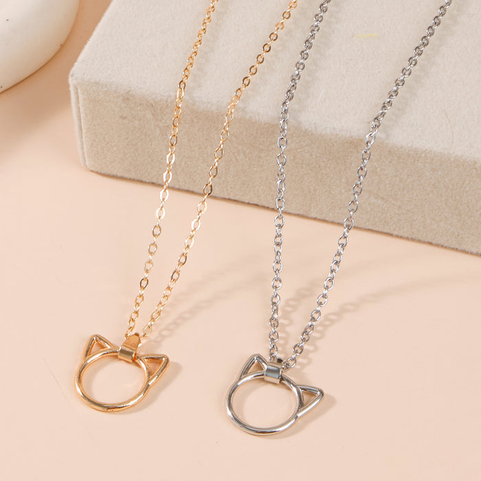 Wholesale Necklace Set Necklace Simple Cat Pendant Necklace