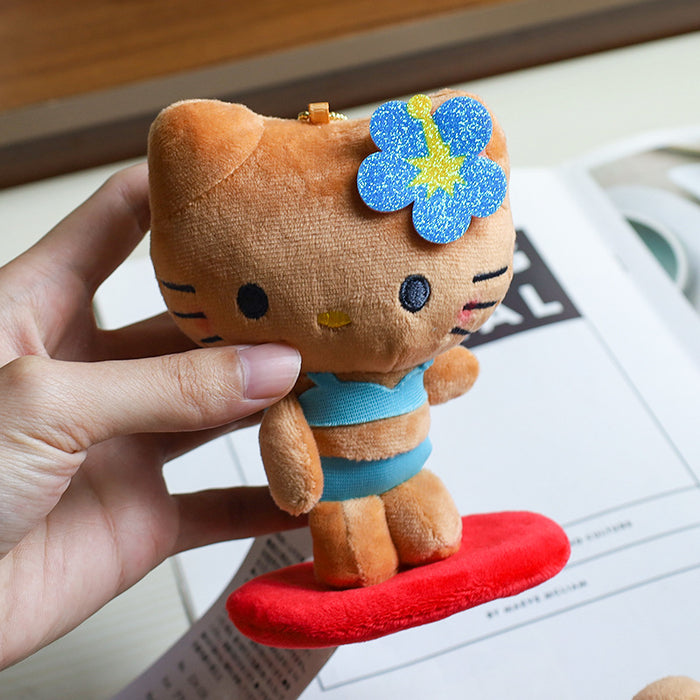 Wholesale Hawaiian cat Bag Pendant Plush Doll  Anniversary Mermaid Doll Cute Pendant