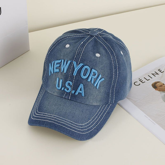 Wholesale Cowboy hat, casual duckbill hat, sun visor hat, embroidered letter versatile hat