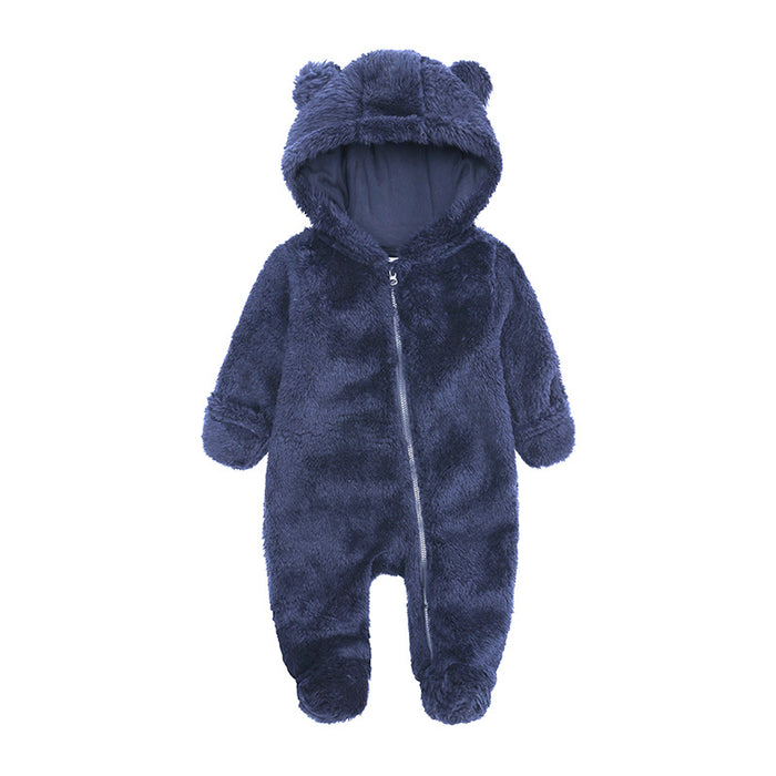 Wholesale Autumn and Winter Baby Jumpsuits Baby Crawling Clothes Thick Warm Newborn Flannel Outdoor Clothes Plush Clothes JDC-BC-SK004