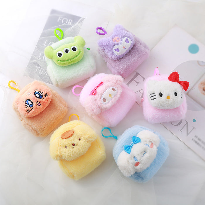 Wholesale Cartoon Girl Heart Sanliou Little Book Bag Small Wallet Cute Storage Bag Earphone Bag Coin Bag Pendant Keychain JDC-WT-XG008