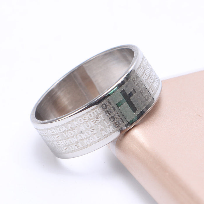 Wholesale steel ring explosion lovers ring smooth  men's and women's steel jewelry