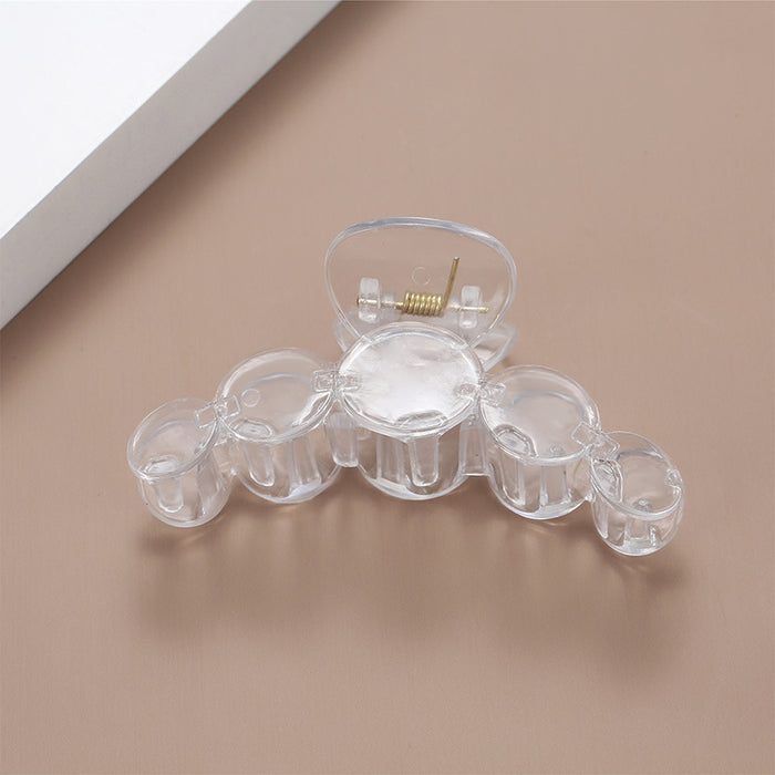 Wholesale Large transparent grip square five circle ribbon hair clip, hair clip accessories at the back of the head, handmade DIY accessories