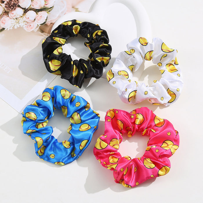 Wholesale Polyester Baseball Polka Dot Hair Tie JDC-HS-Shil005