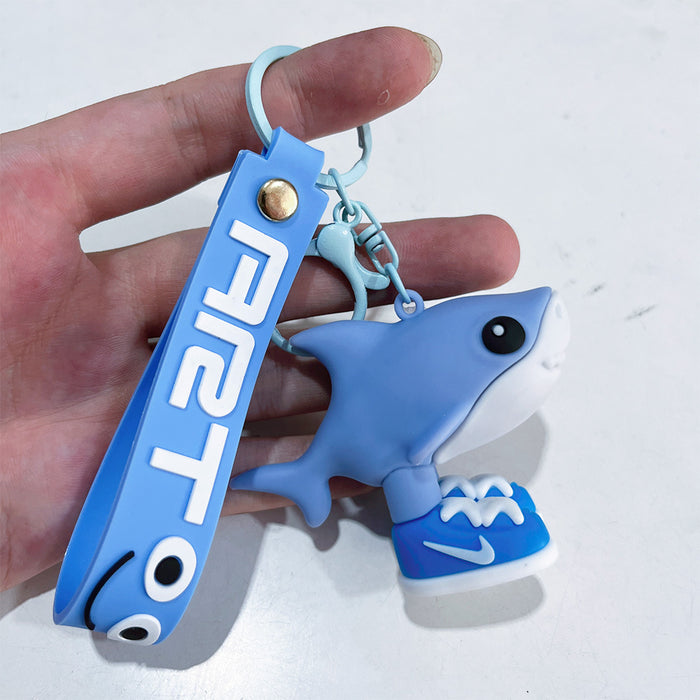 Wholesale Wooden Stick Man Shark Marine Life Pendant Small Gift