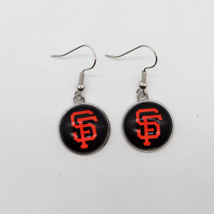 Wholesale Baseball Team Football Team Earrings Pendant Moonlight Gemstone Pendant Sports Earrings