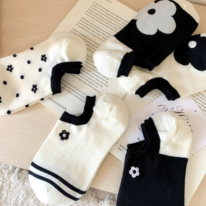 Wholesale Socks Flower Shallow Mouth Ship Socks Trendy Invisible Socks Cotton