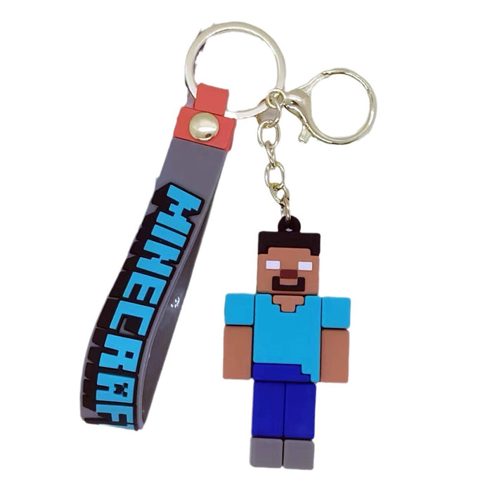 Wholesale Cartoon Block World Keychain Pendant Bag Car Keychain Accessory Gift