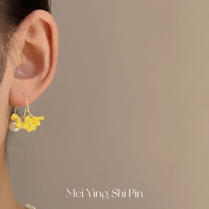 Wholesale Osmanthus Pearl Tassel Earrings Earrings Vintage Fresh Elegant Earrings
