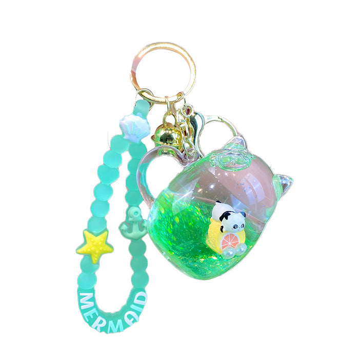 Wholesale Oil in keychain, drift bottle, cute pendant bag