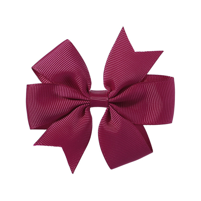 Wholesale Six Ears Solid Color Ribbed Fishtail Bow Set JDC-HC-Xiane022