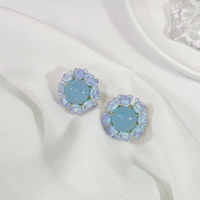 Wholesale Earring temperament, flower earrings, light luxury, high-end