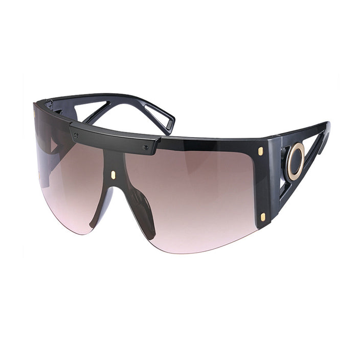 Wholesale  One-piece Large-frame sunglasses Women's sunglasses