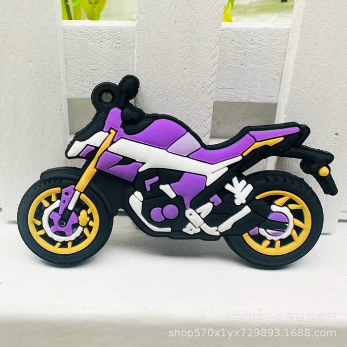 Wholesale Cartoon motorcycle keychain, chain ring, creative ornament decoration