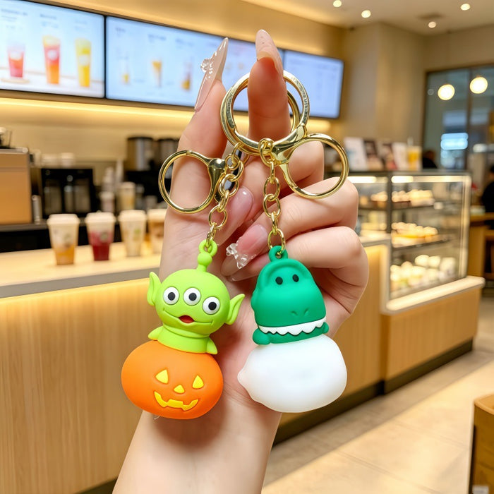 Wholesale Cartoon Metal Keychain Night Light Decorative Bag Charm Gift for Students Couples MOQ≥2