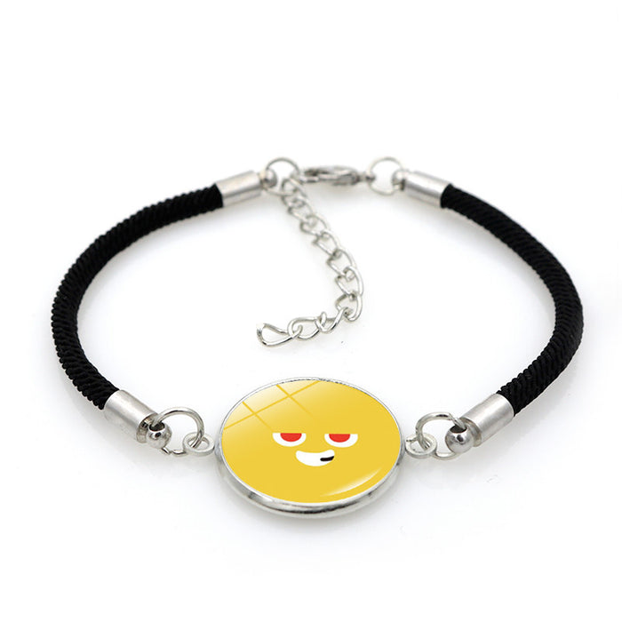 Wholesale Fan support bracelet does not fade women' s hand jewelry star five ball expression package braided bracelet gift