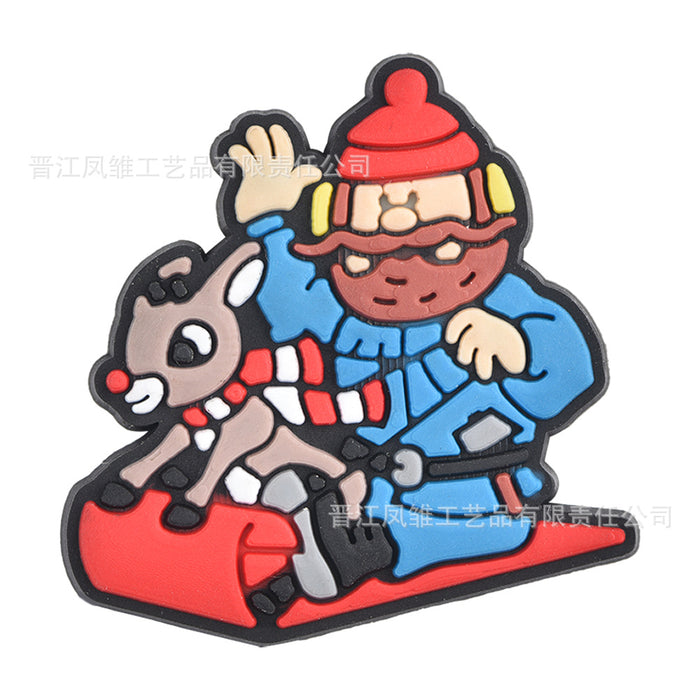 Wholesale 50pcs Christmas Shoes Charms  soft rubber shoes accessories decoration