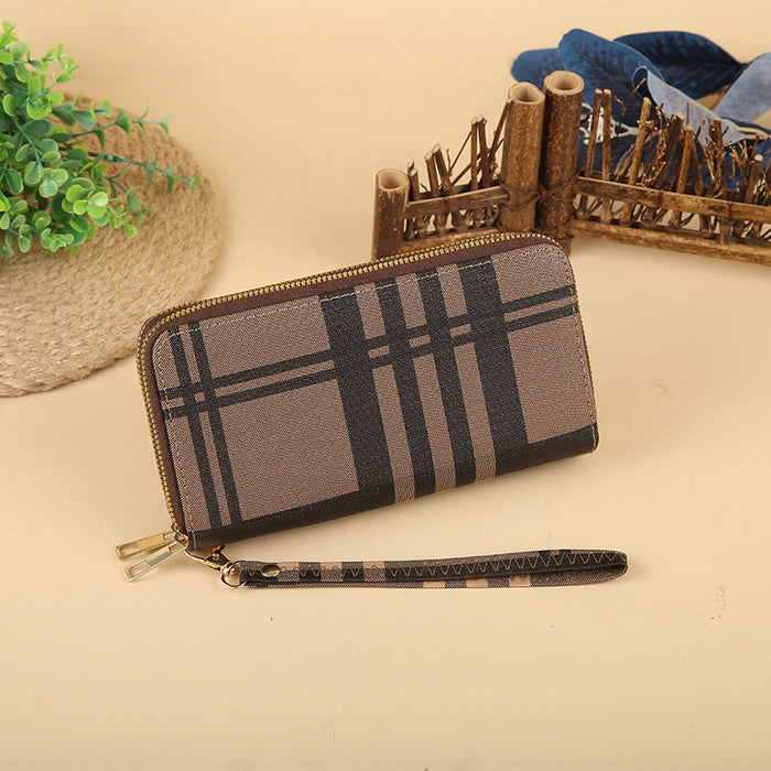 Wholesale Large Capacity Double Zipper PU Wallet JDC-WT-HNG004