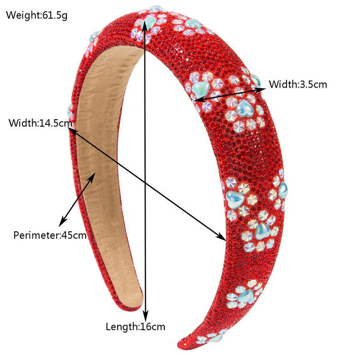 Wholesale Diamond-encrusted sponge height-enhancing headband