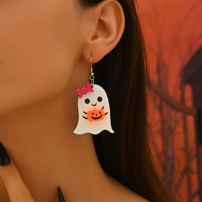 Wholesale Cute  Cartoon Ghost Pumpkin Acrylic Earrings Holiday Earrings