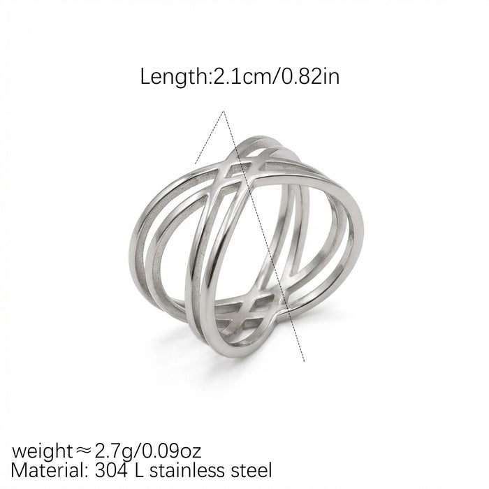 Wholesale French Vintage Cross-Over Openwork Ring