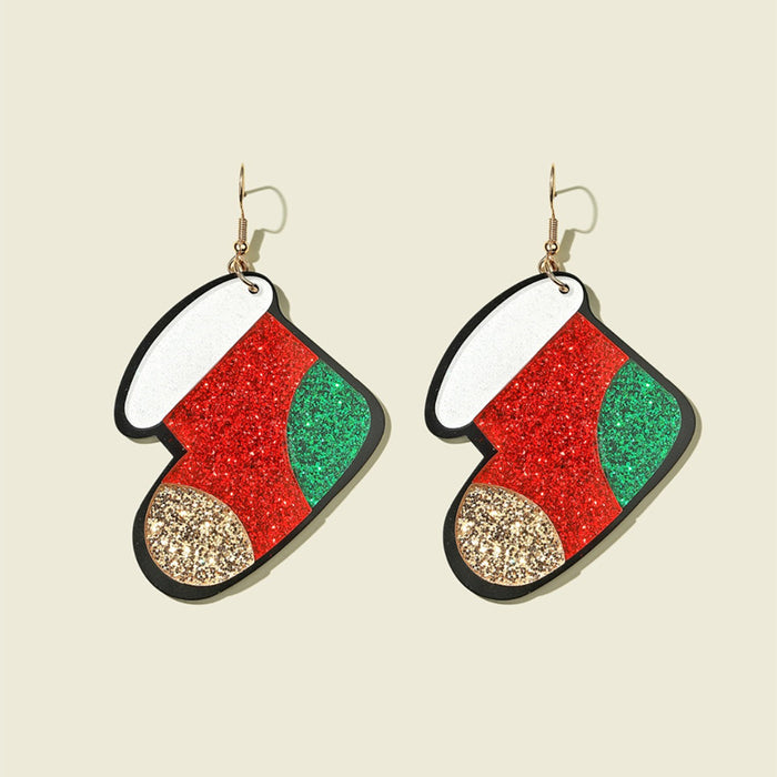 Wholesale Christmas Acrylic Cartoon Color Matching Earrings JDC-ES-JunJie013