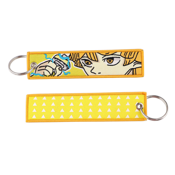 Wholesale Cartoon woven keychain lanyard  access control  ornaments fabric keychain