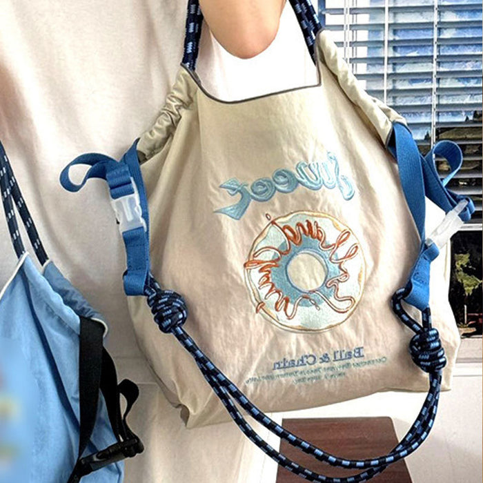 Wholesale embroidered shoulder bag cartoon messenger bag versatile fashion handbag large capacity bag