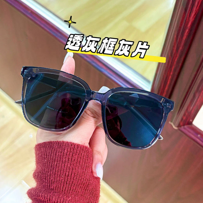 Wholesale New versatile olive green frame sunglasses, fashionable commuting UV resistant glasses, large frame sunglasses