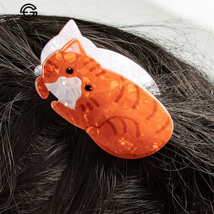 Wholesale Cat Cartoon Print  Grabber Jewelry Headwear Hairpin Cat Cute Animal