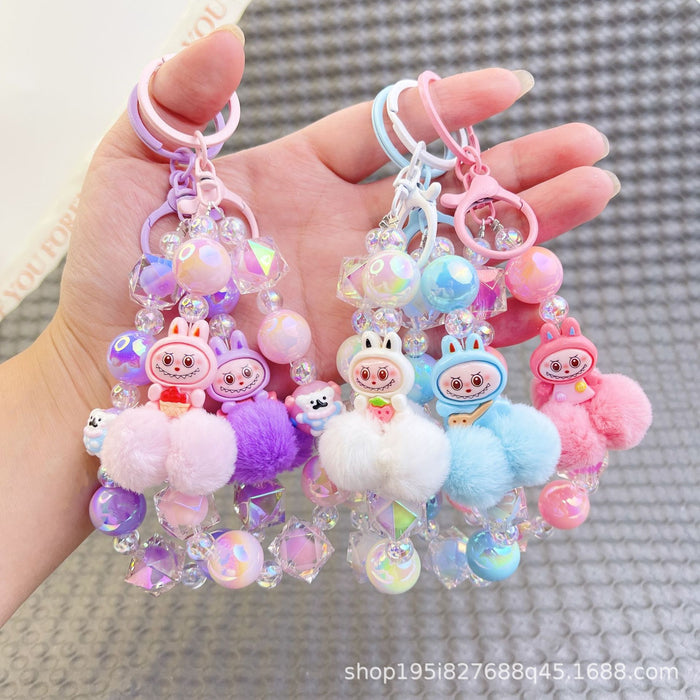 Wholesale Cartoon Pom-Pom Phone Charm Keychain