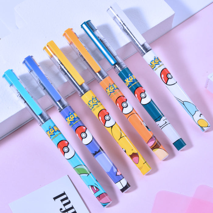 Wholesale Cartoon Student Gel Pen,  Cute Replaceable Core Straight Liquid Quick-Drying Ball Pen