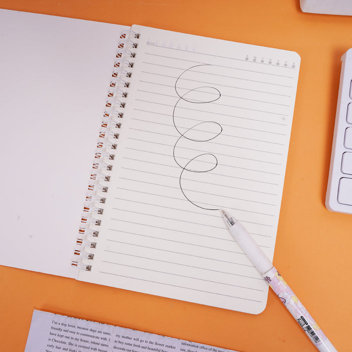 Wholesale A5 size spiral bound notebook with ruled lines