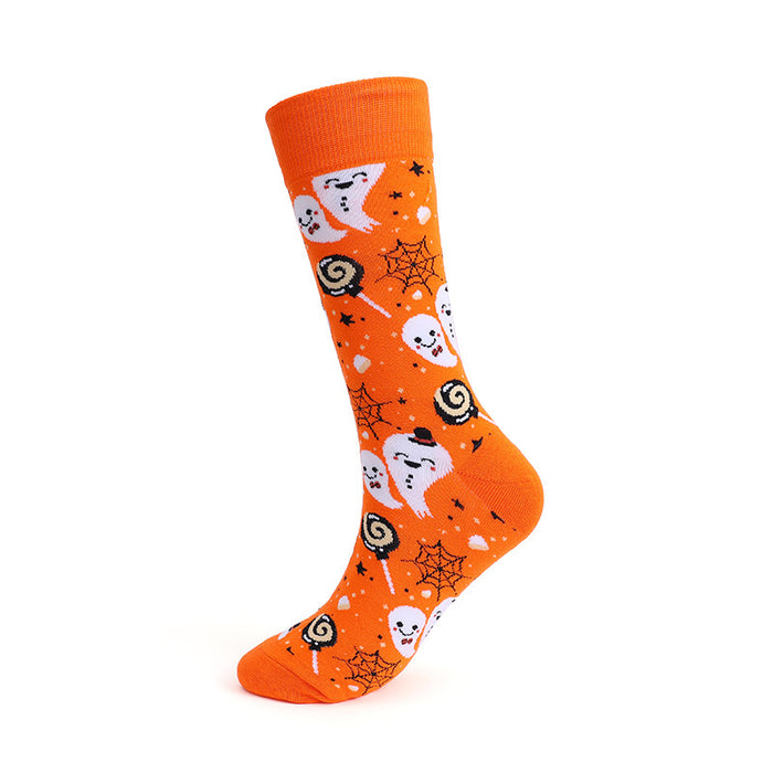 Wholesale  Halloween stockings cartoon print casual cotton socks for men and women deont sweat-absorbent sports socks