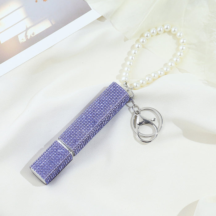 Wholesale Plastic Diamond 10ML Perfume Bottle Keychain JDC-KC-ZY028