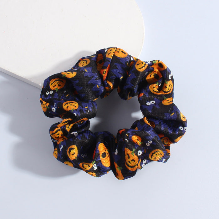 Wholesale Halloween Colorectal Pumpkin Hair Rope Skull Hair Accessories Women