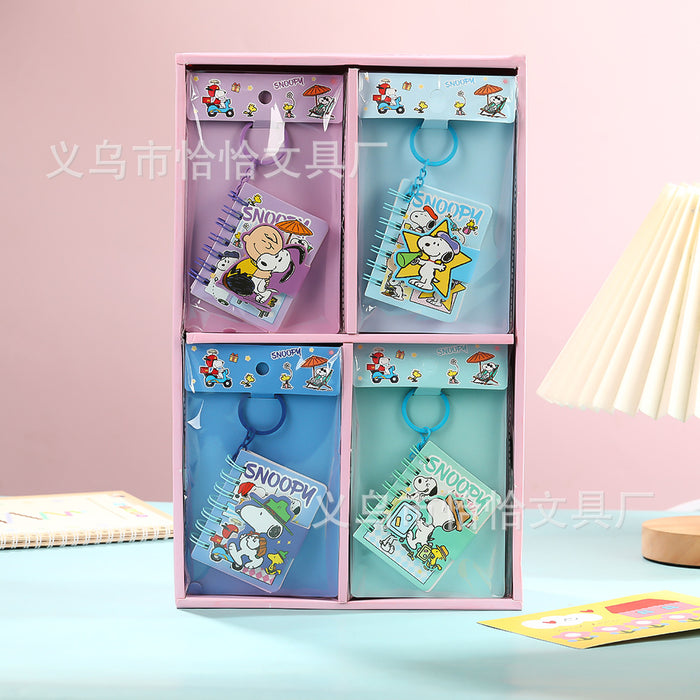 Wholesale 2pcs Cartoon Dog Pendant Coil Notebook Color Page Keychain Notepad