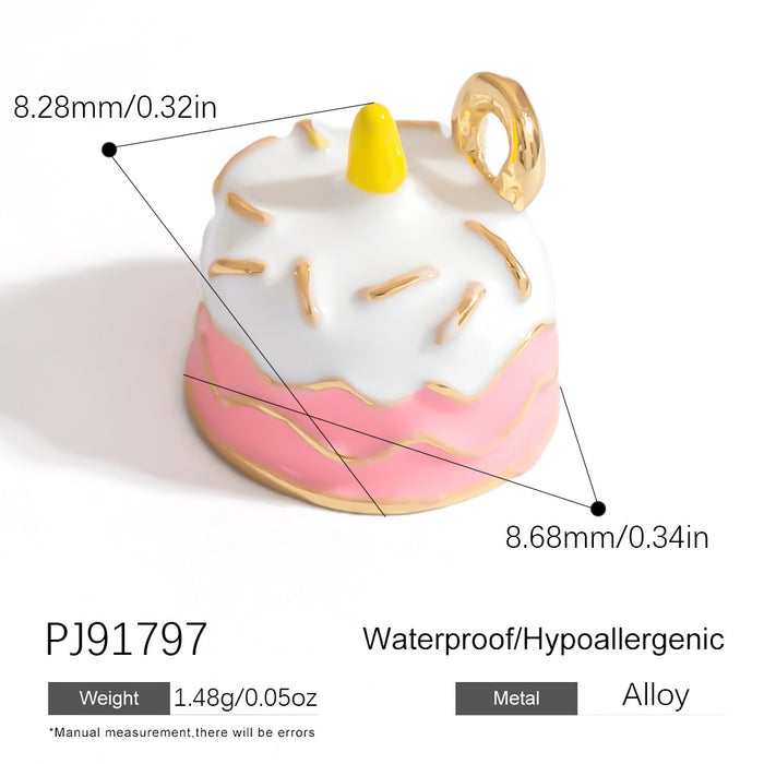 Wholesale Alloy Jewelry Accessories Ins Style Handmade DIY Cake Candy Jewelry Childlike Cartoon Sweet Pendant Single Pendant