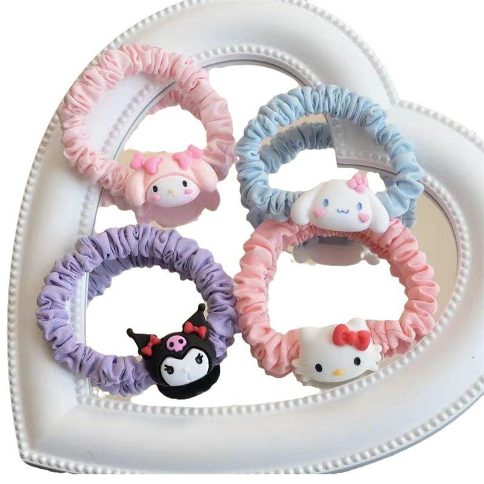 Wholesale Cute Sanrio Hair Accessories Cinnamon Dog Large Intestine Hair Ring Sweet Cartoon Headband Kulo Miza Hair Rubber Band Headdress JDC-HS-Wangl006