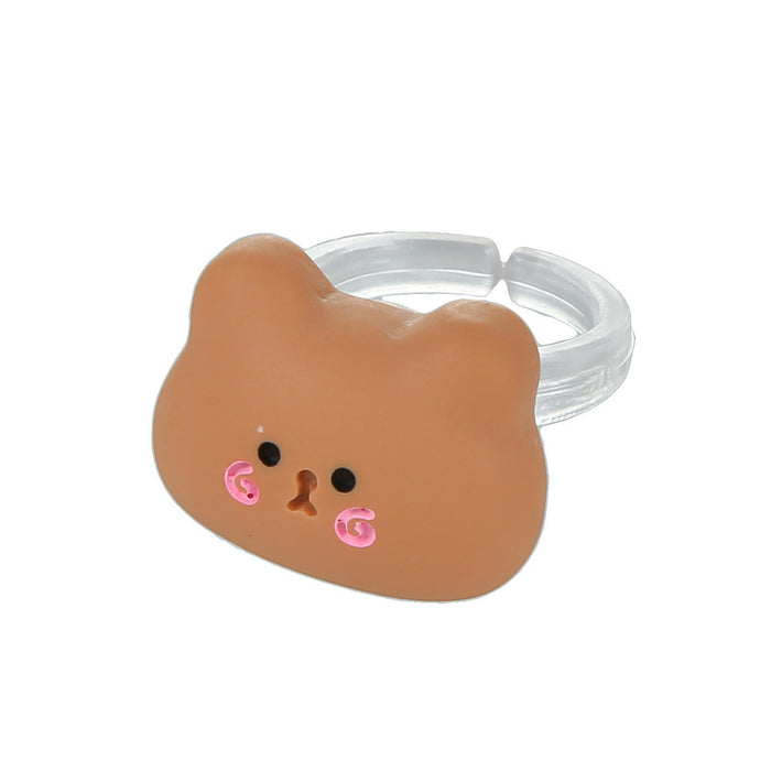 Wholesale Children's Fun Ring Mini Girl Children's Ring Soft Girl Cute Sheep Frog Bear