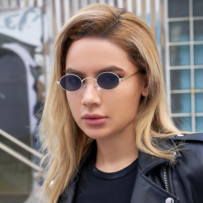 Wholesale Fashionable small frame steam retro round frame sunglasses