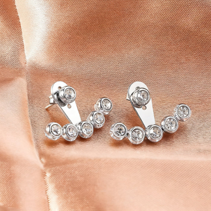 Wholesale Small titanium steel niche and versatile earrings